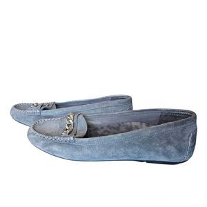 Vionic Mesa Suede Moccasin Loafers Women’s 7 Grey Comfort Slip-On Shoes